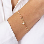 Bracciale in Argento 925 con stella e punto luce