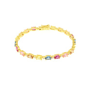 Bracciale in Argento 925 con zirconi colorati