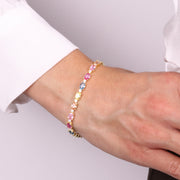 Bracciale in Argento 925 con zirconi colorati