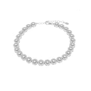 925 Silver bracelet with transparent light points