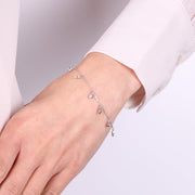 Bracciale in Argento 925 con punti luce pendenti