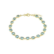 Bracelet in 925 Silver with blue crystals