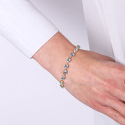 Bracciale in Argento 925 con cristalli azzurri