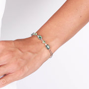 Bracciale in Argento 925 con cristalli verdi