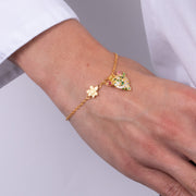 Bracciale in Argento 925 con cactus e zirconi colorate