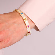 Bracciale in Argento 925 con zirconi multicolor