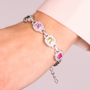 Bracciale in Argento 925 con zirconi multicolor