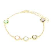 Bracciale in Argento 925 con zirconi multicolor