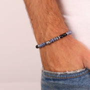 Bracciale in Acciaio con sfere nere e grigie