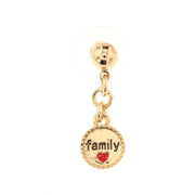 Metal Mono Orec with pendant pendant with family and heart writing