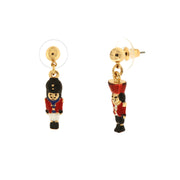 Metal earrings with nutcrackers