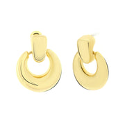 Shiny circle-shaped metal earrings