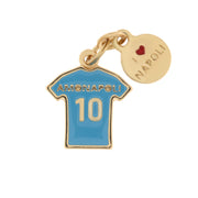 Metal pendant with Napoli's blue shirt and number 10