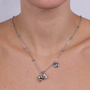 Collana in Metallo con campana pendente e ferro di cavallo