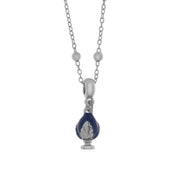 Collana in Metallo con pumo blu