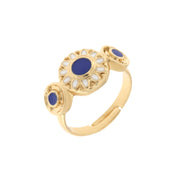 Anello in Metallo in stile antico blu