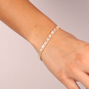 Bracciale in Metallo con cristalli bianchi