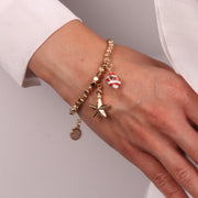 Bracciale in Metallo con pendenti a forma di stella e pallina