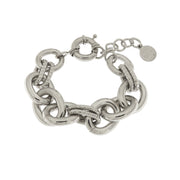 Metal bracelet with intertwined chains