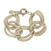 Metal bracelet with intertwined chains