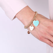 Bracciale in Metallo con cuore verde