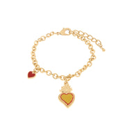 Metal bracelet with sacred heart