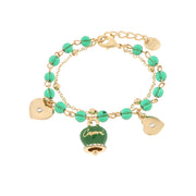 Metal bracelet with Capri lucky bell