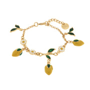 Metal bracelet with lemons