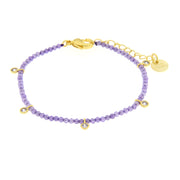 Bracciale in Metallo con pietre viola