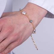 Bracciale in Metallo con perline e cristalli