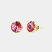 Orecchini in Argento 925 con punto luce rosa