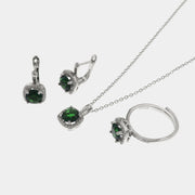 Set in Argento 925 Set zirconi smeraldo