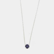 Collana in Argento 925 con punto luce tanzanite centrale