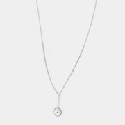 Collana in Argento 925 con punto luce pendente impreziosito da cristalli bianchi