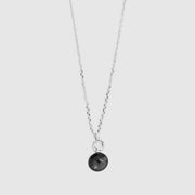 Collana in Argento 925 con doppio punto luce di cristalli bicolore pendenti.