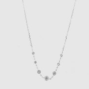 Collana in Argento 925  con punti luce zirconati bianchi