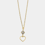 Collana in Argento 925 con cristallo e cuore