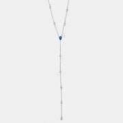 Collana in Argento 925 con punto luce blu