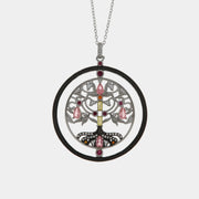 Collana in Argento 925 con albero della vita e cristalli