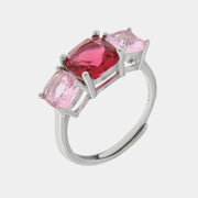 Anello in Argento 925 con zirconi rosa e rosso