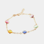 Bracciale in Argento 925 impreziosito da giro di cristalli multicolore