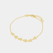 Bracciale in Argento 925 con serie di stelle lisce