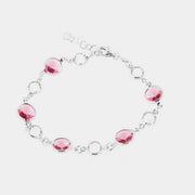 Bracciale in Argento 925 con giro di cristalli colorati bicolore