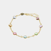 Bracciale in Argento 925 con cristalli colorati