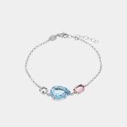 Bracciale in Argento 925 con cristalli colorati