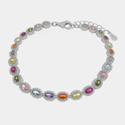 Bracciale in Argento 925 con zirconi multicolor