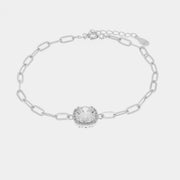 Bracciale in Argento 925 con zirconi centrale bianco