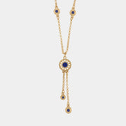 Collana in Metallo in stile antico blu