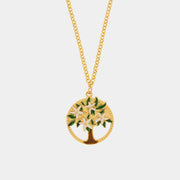 Collana in Metallo con albero di fiori